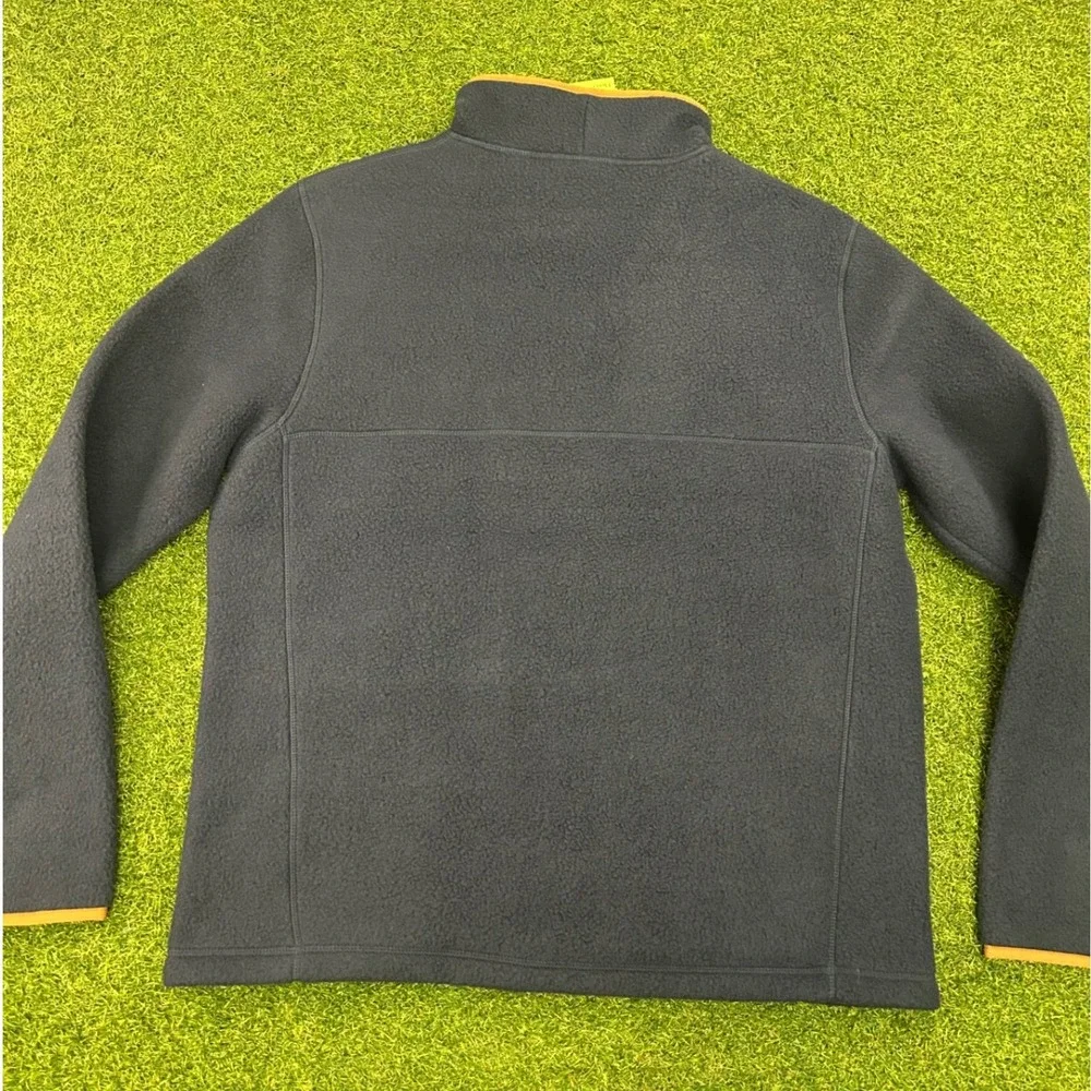 LL Bean Katahdin Fleece Pullover Mens Large Navy‎ Blue Quarter Zip 511605 NEW